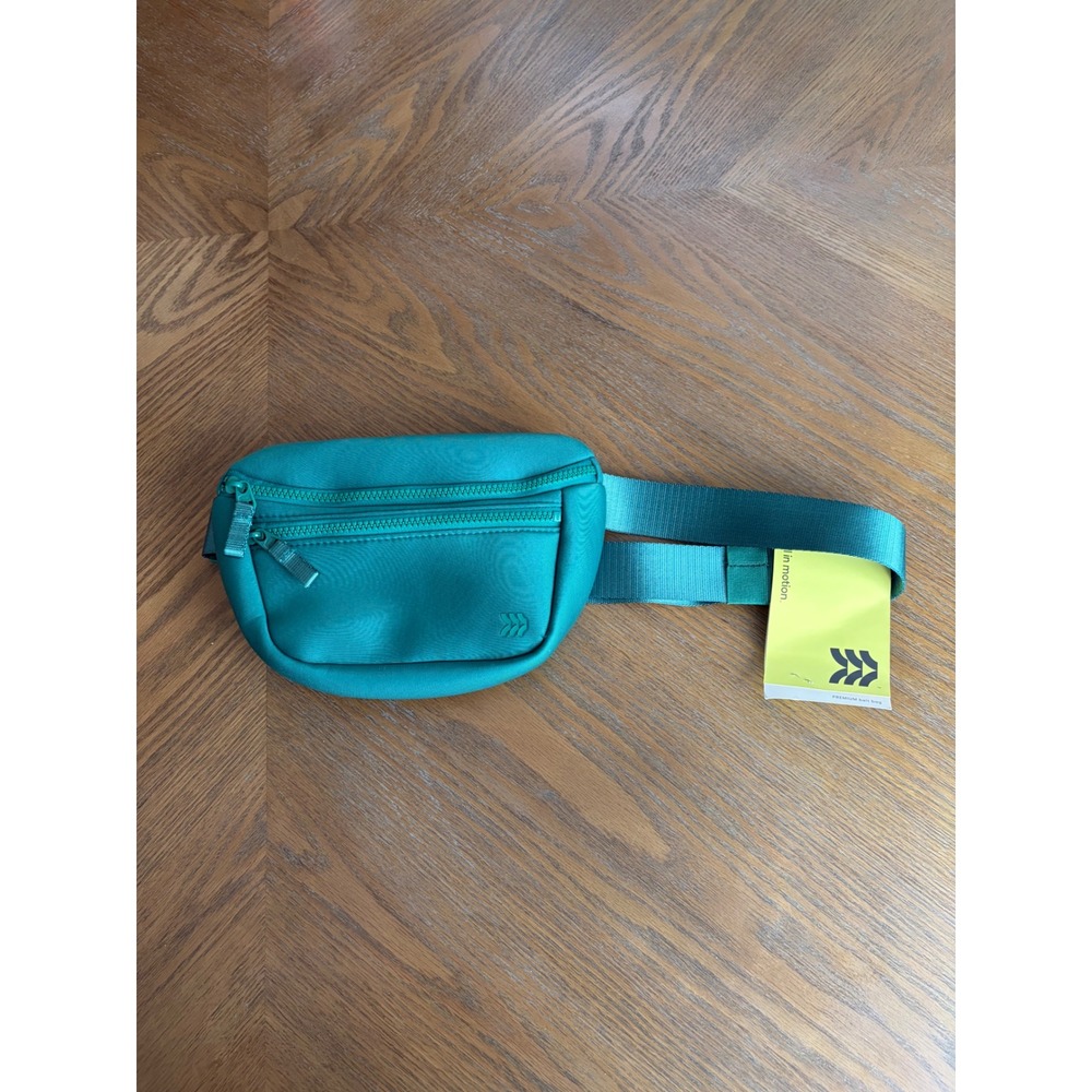 All in Motion Premium Belt Bag Teal Green Adjustable Waist Pack New With Tags